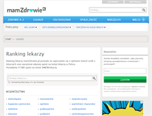 Tablet Screenshot of lekarze.mamzdrowie.pl